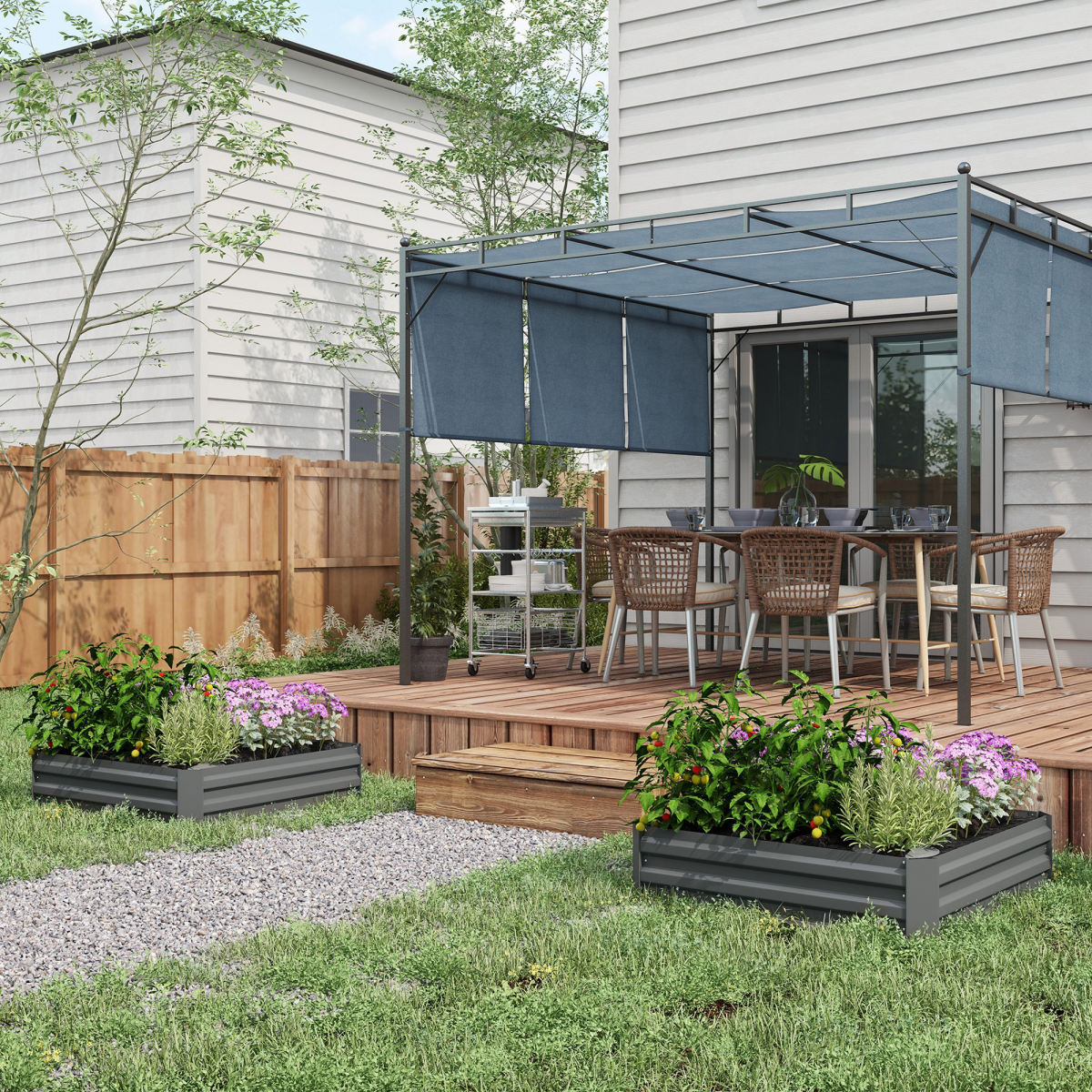 cortex-london-kensington-set-of-2-dark-grey-galvanised-steel-raised-garden-beds