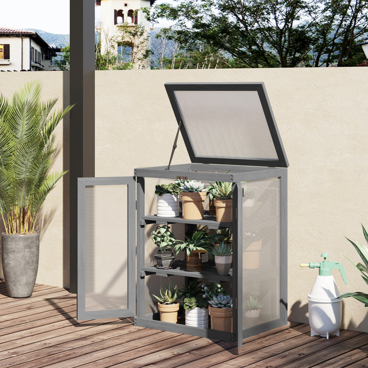 cortex-london-windsor-3-tier-wood-greenhouse-plant-storage-cold-frame