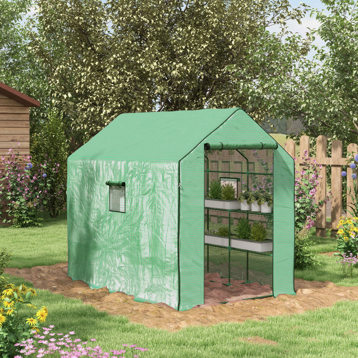 cortex-london-windsor-walk-in-greenhouse-green-steel-polyethylene-mesh-windows