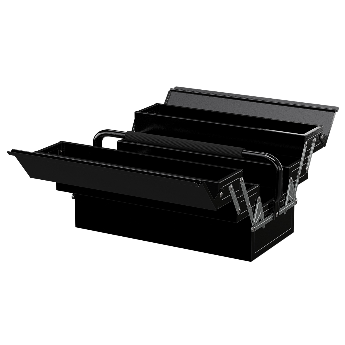cortex-london-windsor-steel-five-tray-tool-box-black