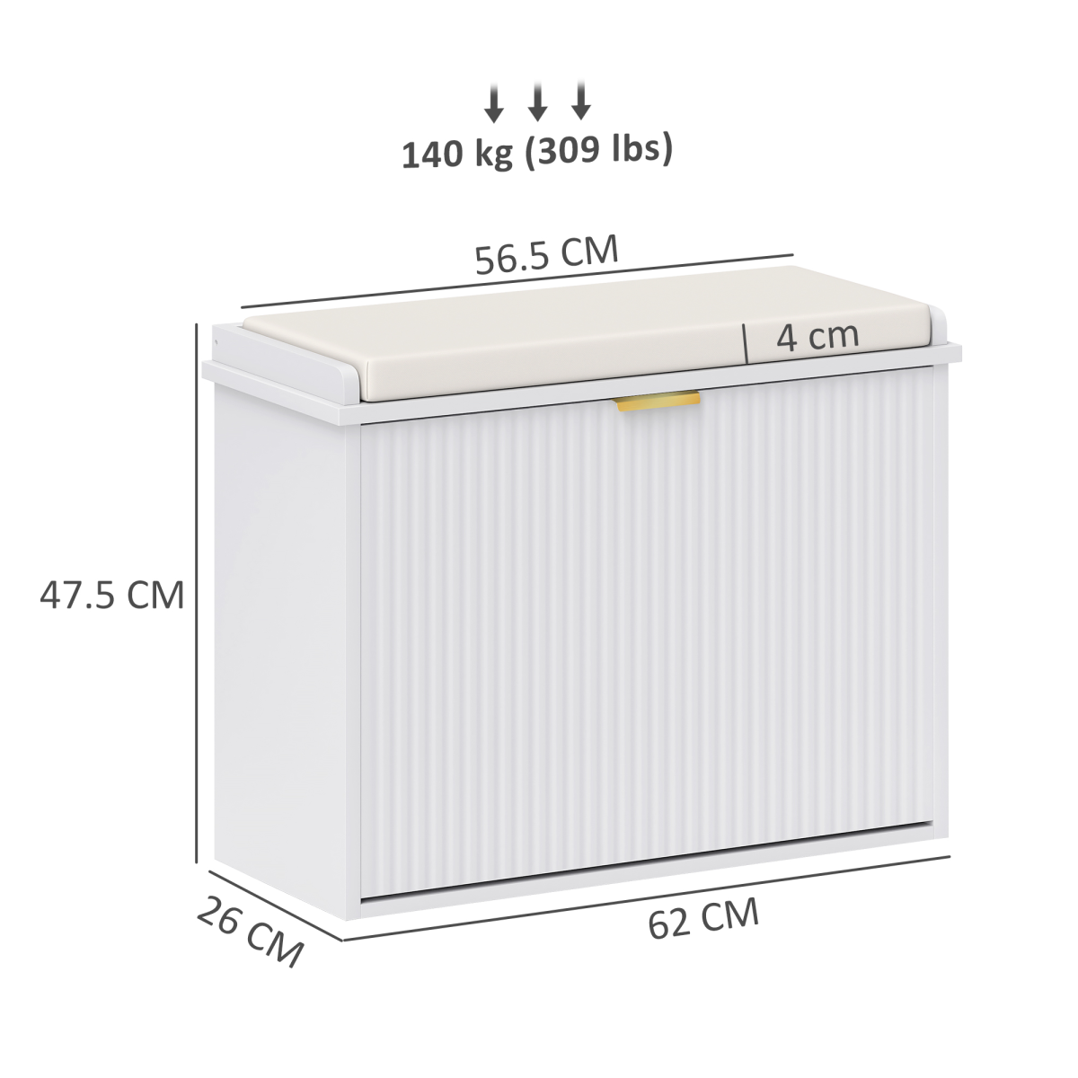 cortex-london-windsor-white-shoe-storage-bench-cushioned-seat