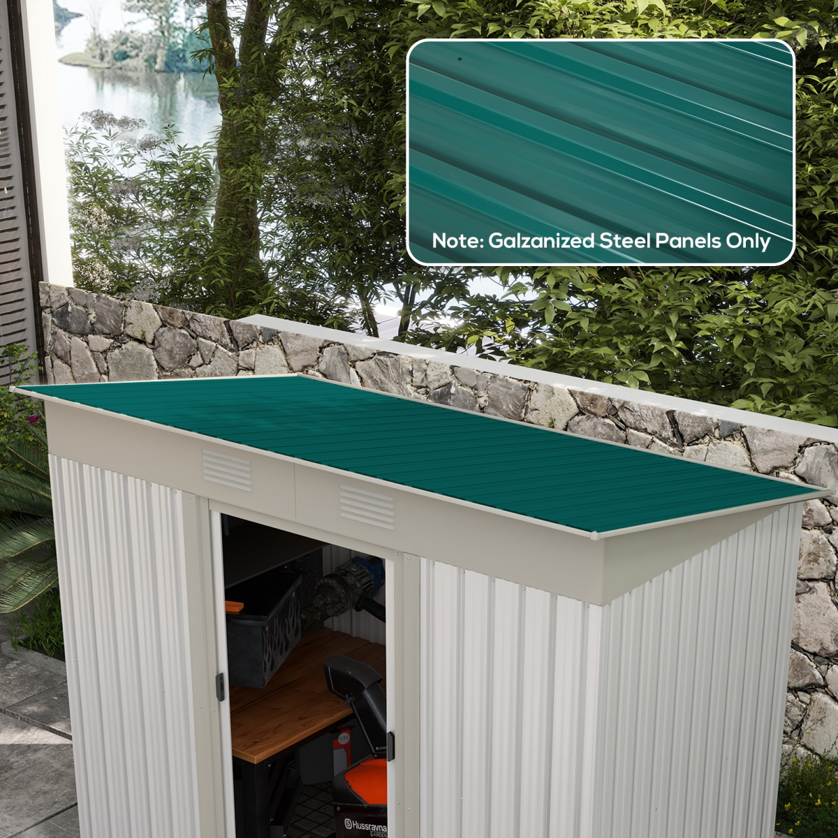 cortex-london-windsor-green-galvanised-steel-roofing-sheets-pack-of-12