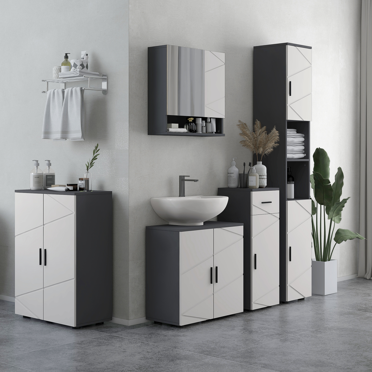 cortex-london-windsor-bathroom-mirror-storage-cupboard-light-grey-dark-grey-two-cupboards-bottom-shelf