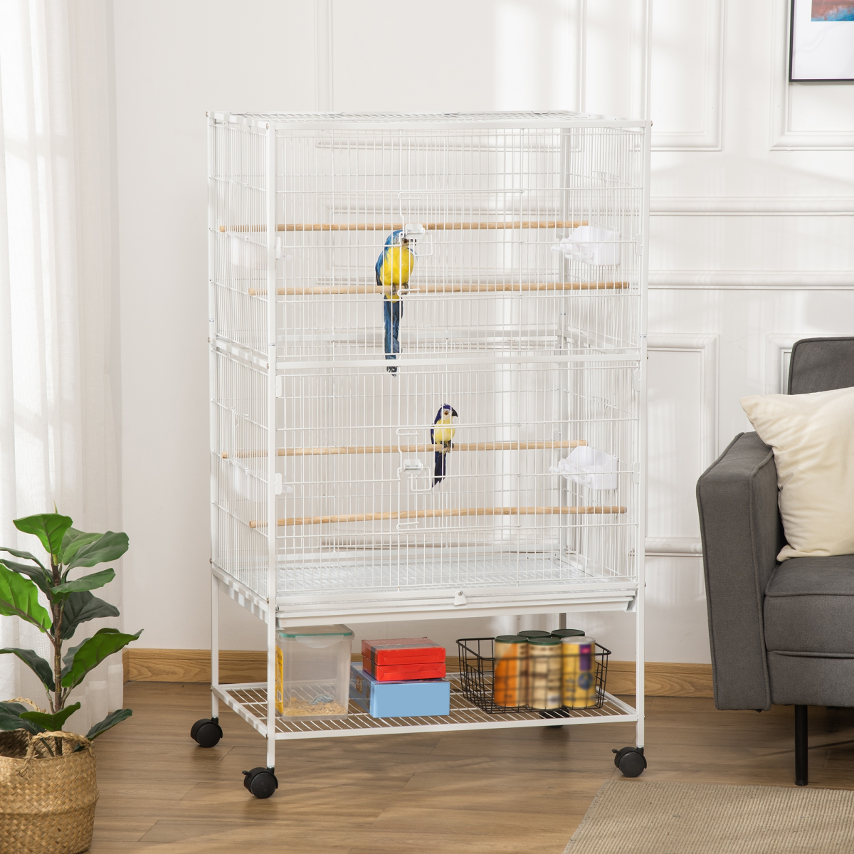 cortex-london-york-large-white-bird-cage-with-stand-for-budgies-finches