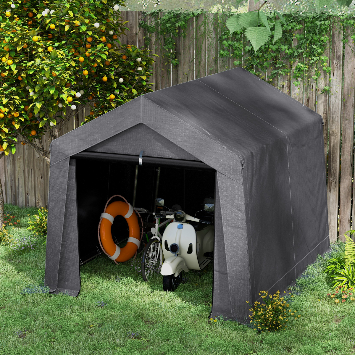 cortex-london-windsor-3-x-3m-heavy-duty-garden-storage-shed-dark-grey
