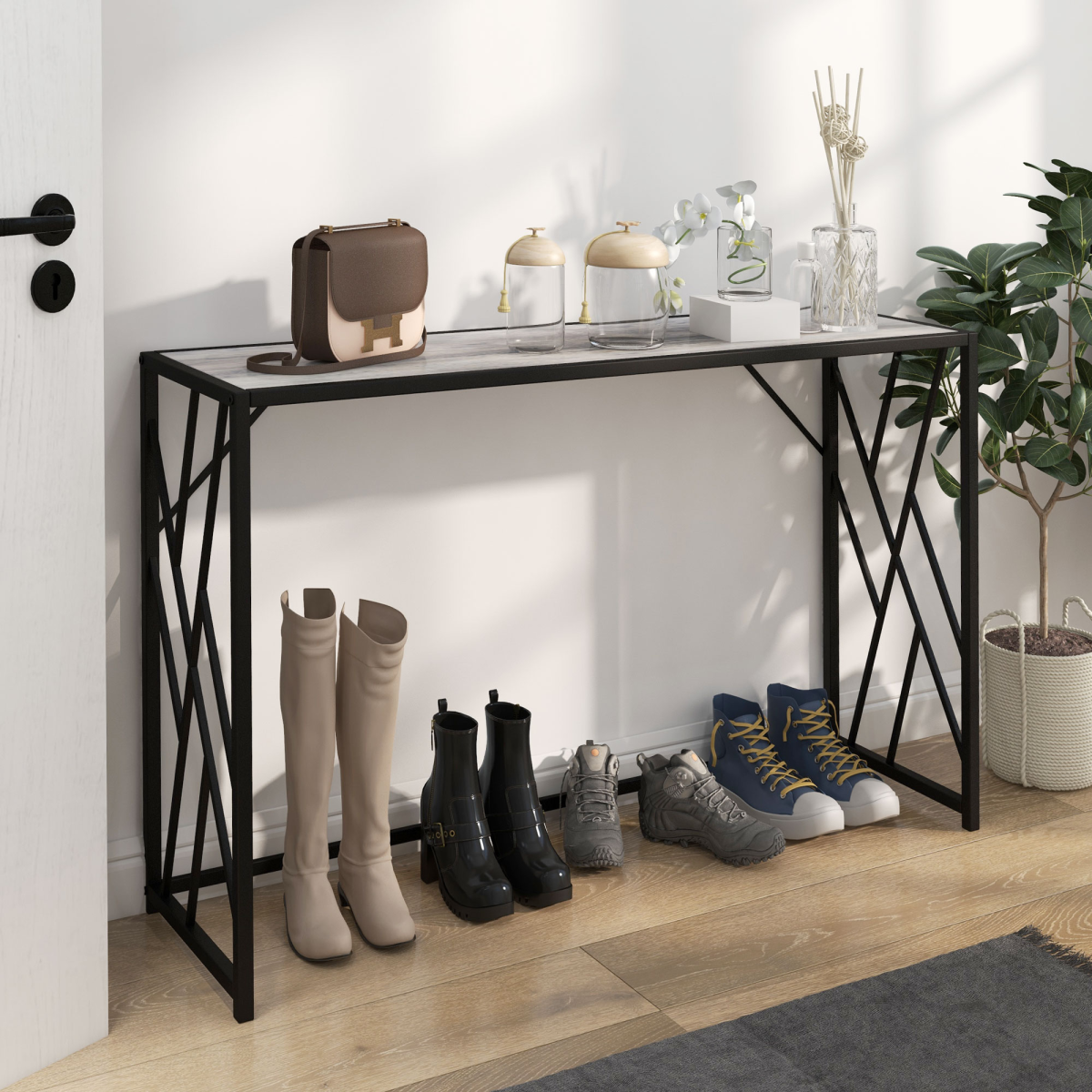 cortex-london-york-vintage-industrial-console-table-grey-wood-effect-black-metal-frame