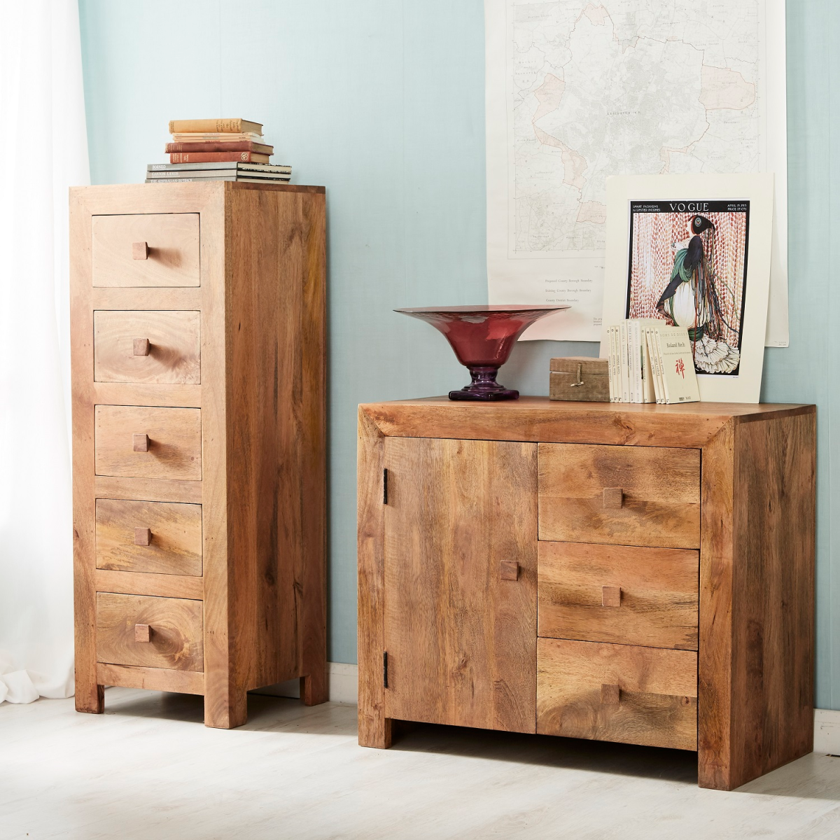 Toko Light Mango 3 Drawer Sideboard