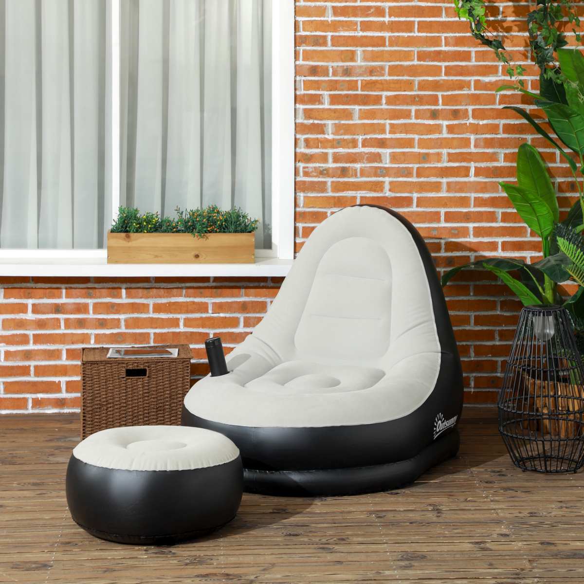 cortex-london-windsor-inflatable-gaming-chair-foot-stool-grey