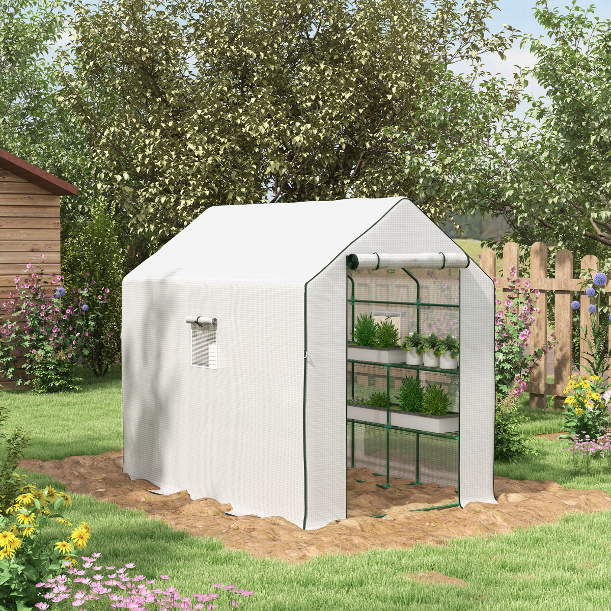 cortex-london-kensington-walk-in-greenhouse-with-shelves-white