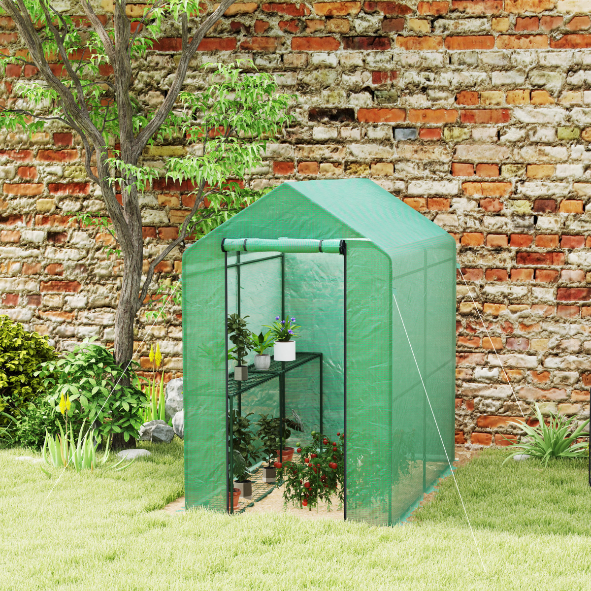 cortex-london-windsor-steeple-walk-in-greenhouse-green-four-shelves