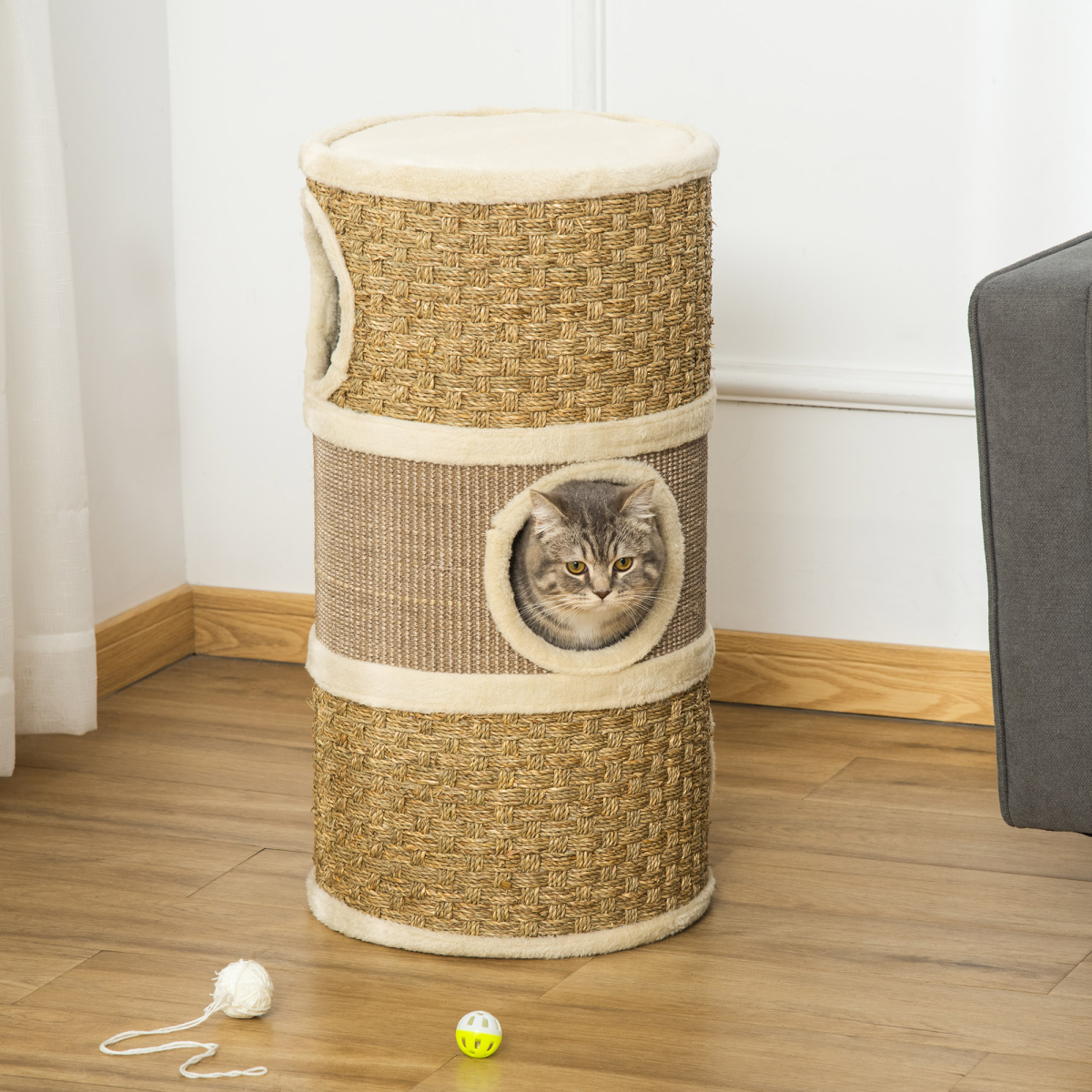 cortex-london-york-sisal-seaweed-cat-scratching-barrel-tower