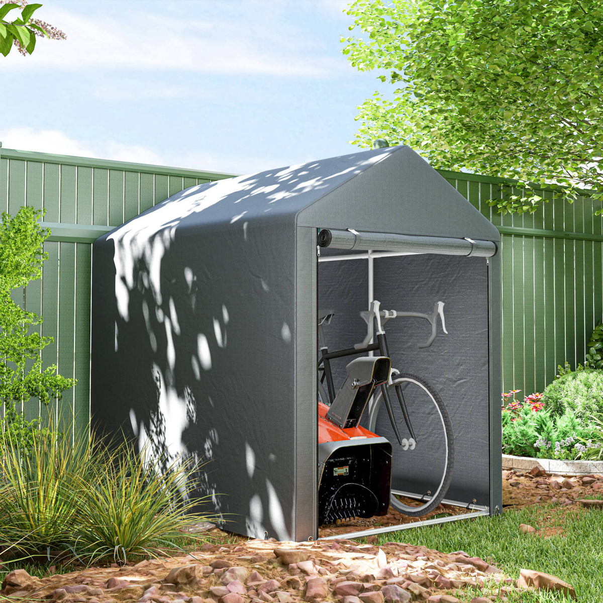 cortex-london-york-179-x-120-temporary-garden-shed-dark-grey-weather-resistant-plastic-cover