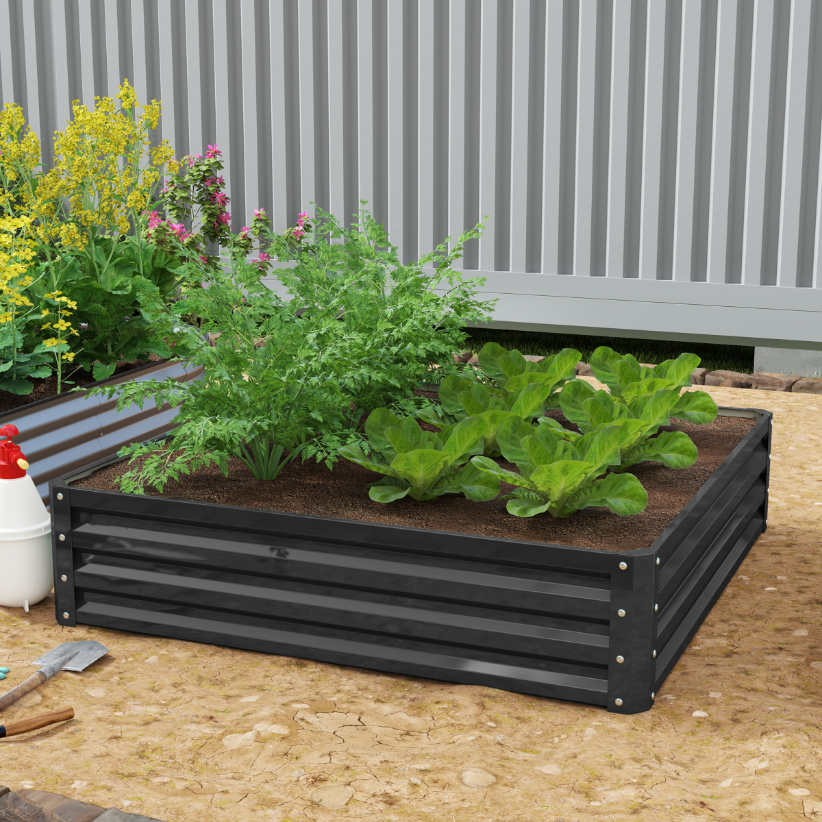 cortex-london-windsor-grey-galvanised-steel-raised-garden-bed-120x120cm