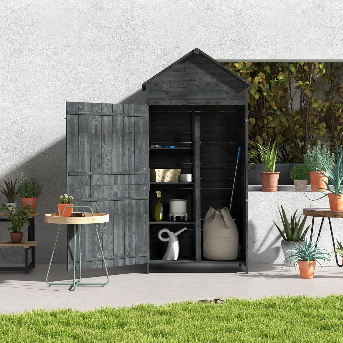 cortex-london-windsor-fir-wood-garden-storage-cabinet-grey