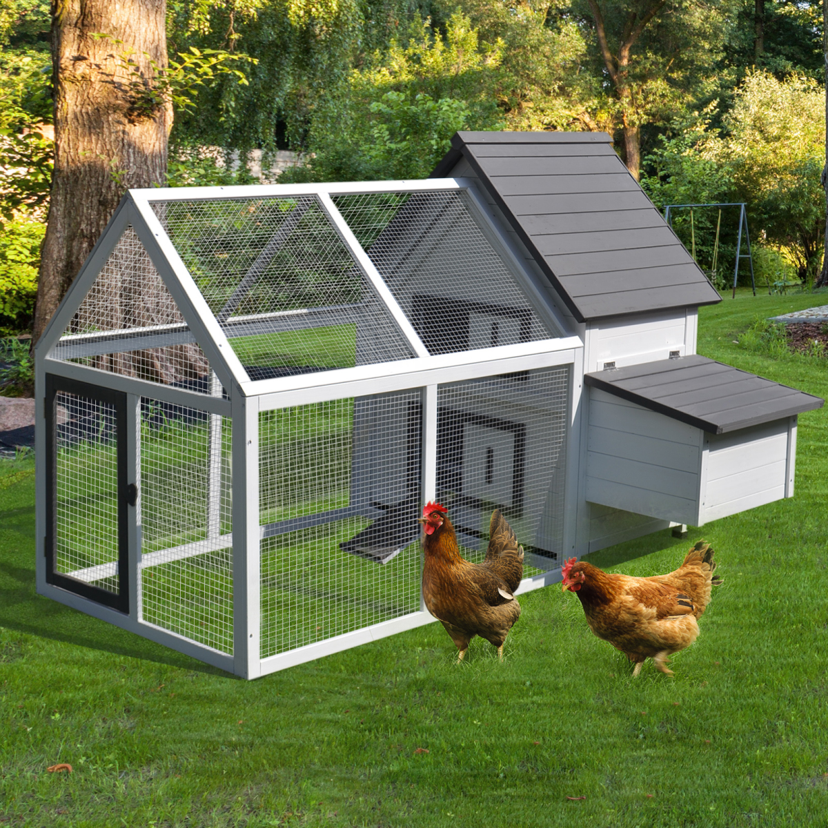 cortex-london-york-pawhut-wooden-chicken-coop-hen-house-with-run