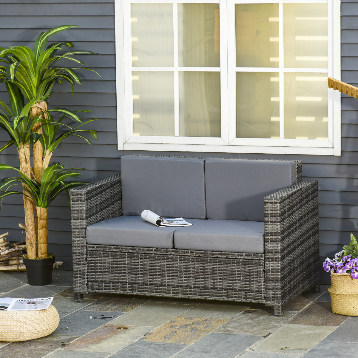 cortex-london-windsor-grey-rattan-two-seat-garden-sofa