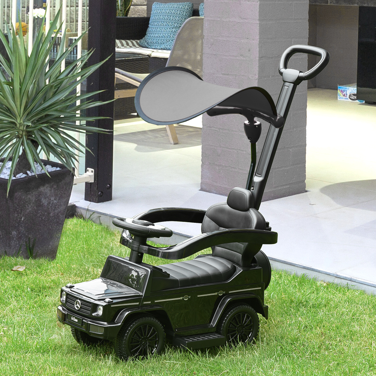 cortex-london-mercdedes-benz-g350-black-ride-on-sliding-car-floor-slider-stroller-kids-vehicle