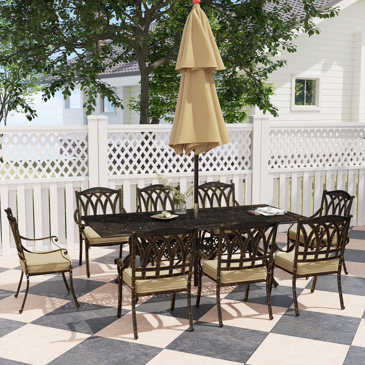 cortex-london-windsor-nine-piece-cast-aluminium-garden-dining-set
