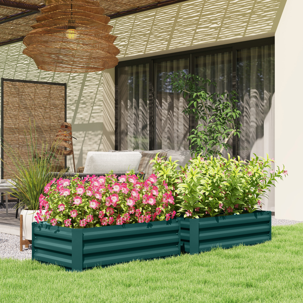 cortex-london-york-green-galvanised-steel-raised-garden-planter-set-of-two