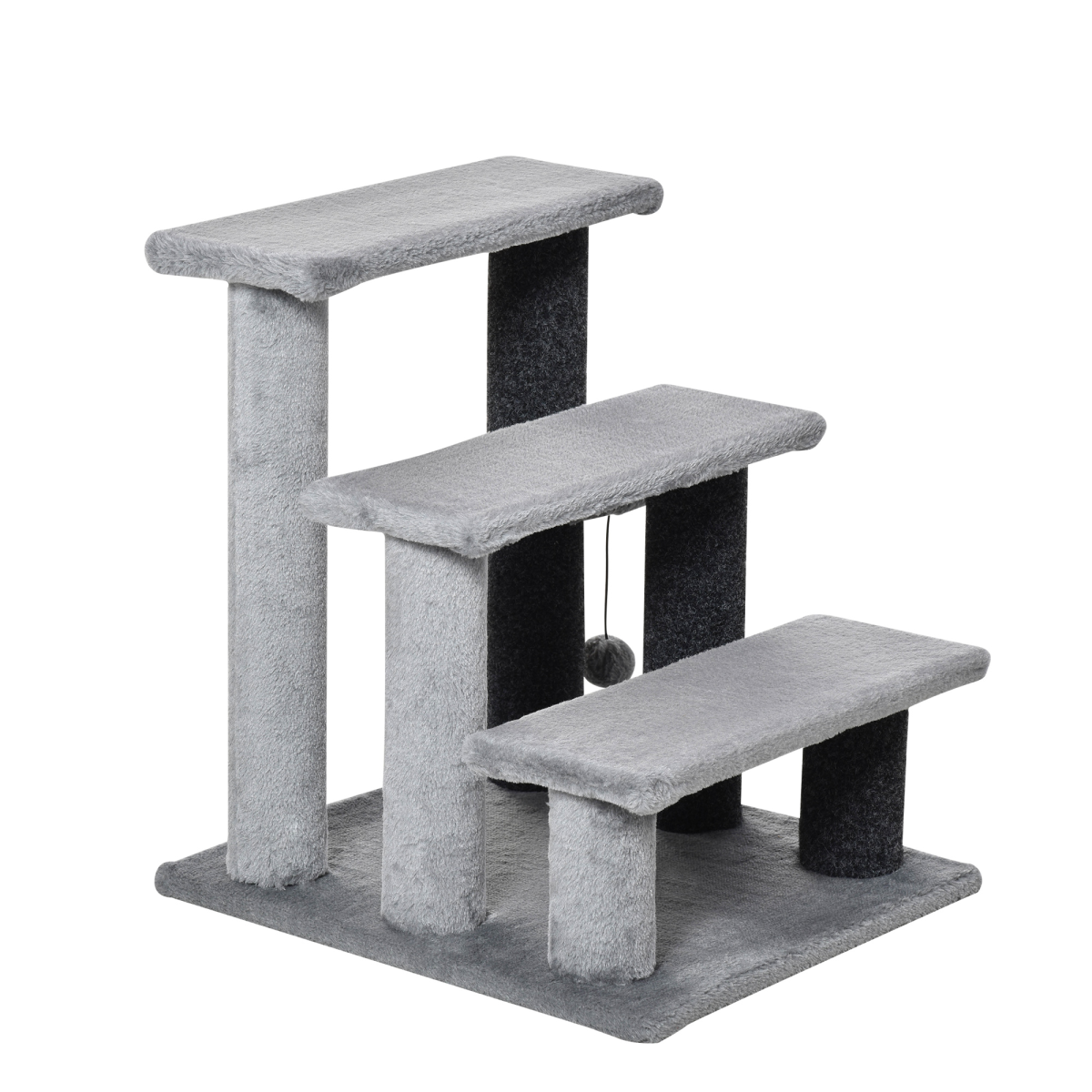 cortex-london-york-gentle-step-cat-tree-light-grey-black-scratching-posts