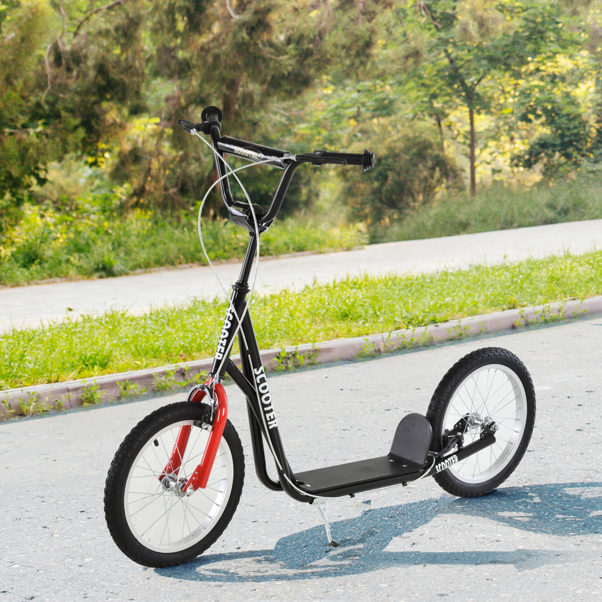 cortex-london-windsor-kids-kick-scooter-adjustable-handlebar-inflatable-wheels-light-blue-black