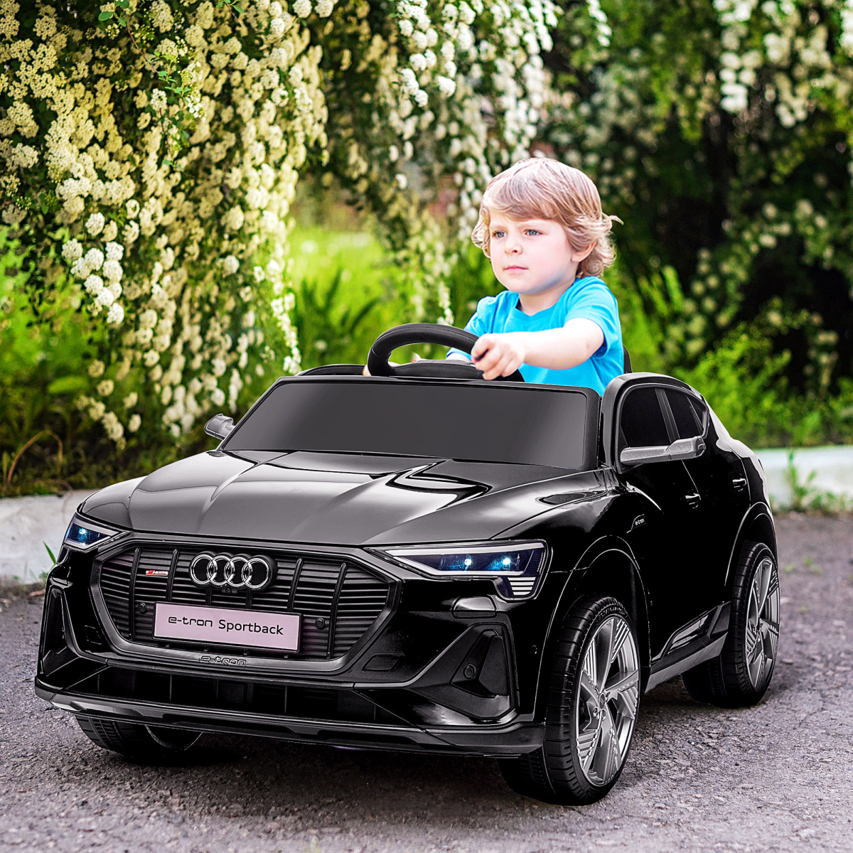 cortex-london-windsor-audi-etron-kids-electric-ride-on-car-black-remote-control-led-lights