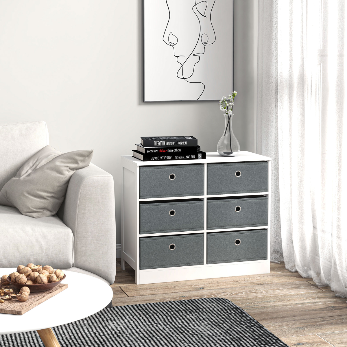 cortex-london-kensington-fabric-chest-of-drawers-white-grey-six-drawers