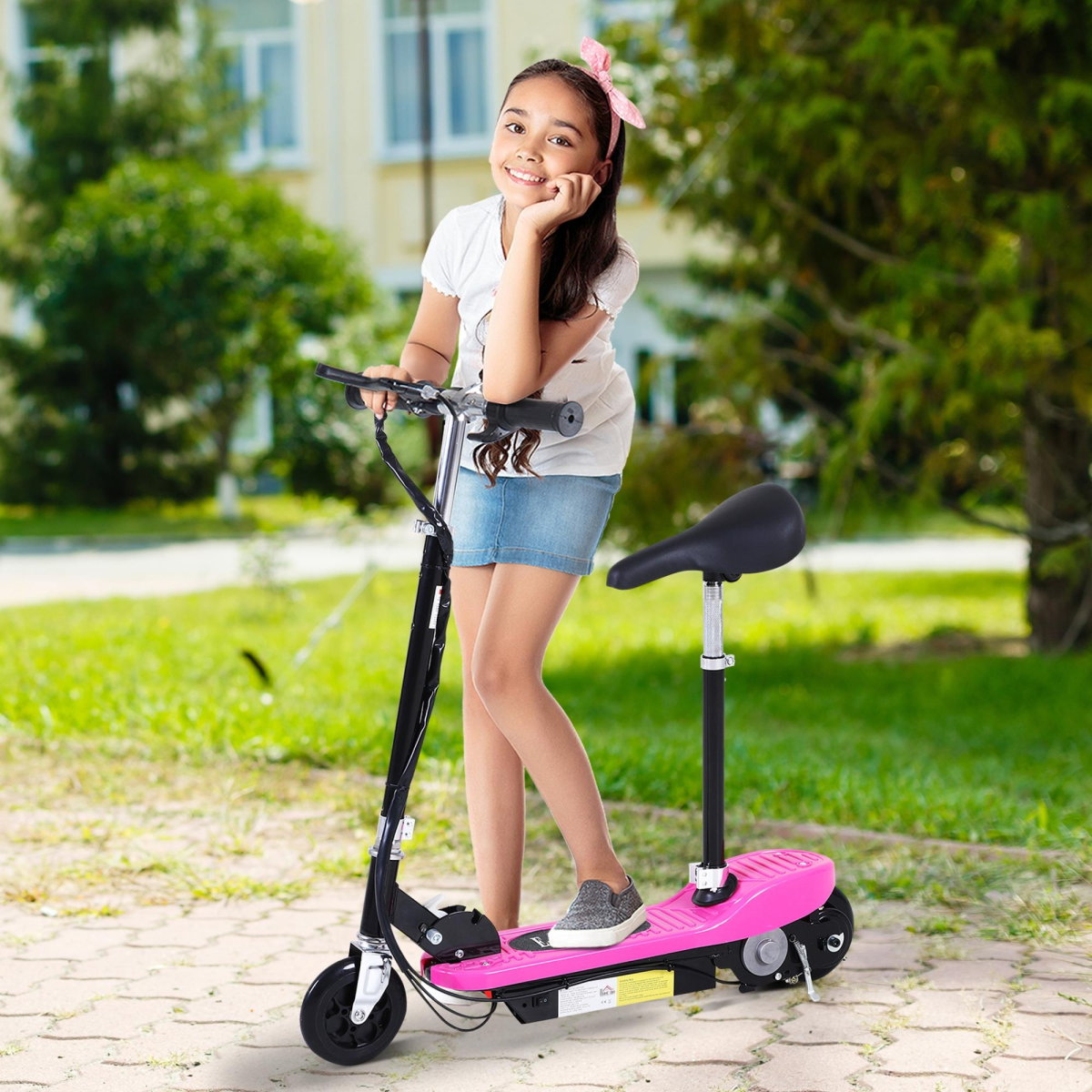 cortex-london-windsor-kids-foldable-electric-scooter-120w-pink