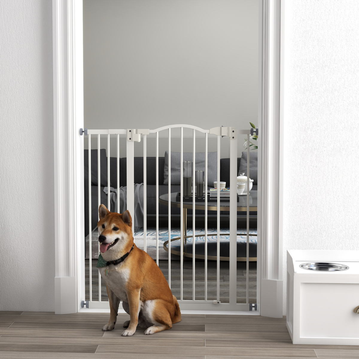 cortex-london-windsor-auto-close-adjustable-metal-pet-safety-gate-white
