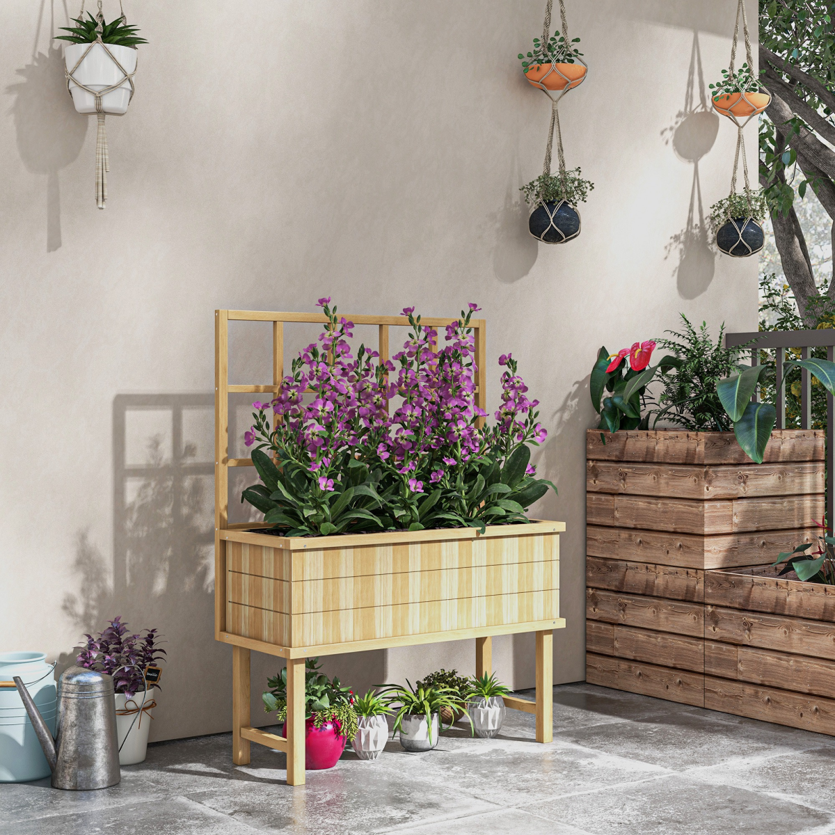 cortex-london-kensington-fir-wood-raised-planter-trellis-natural