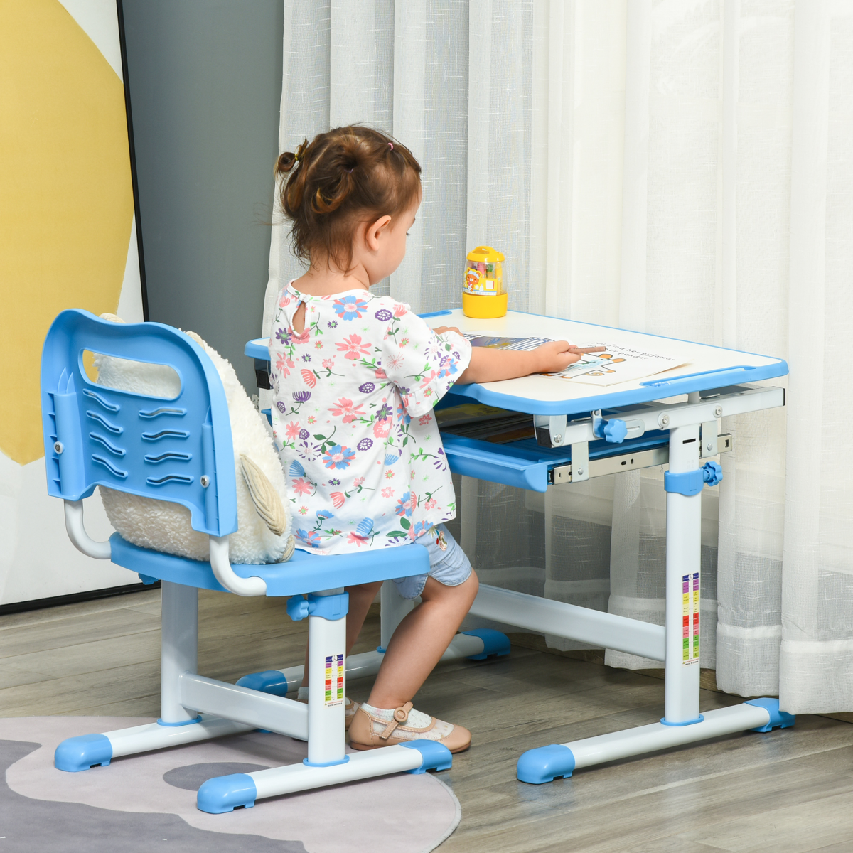 cortex-london-windsor-adjustable-kids-desk-and-chair-set-with-drawer-pen-slots-and-hook