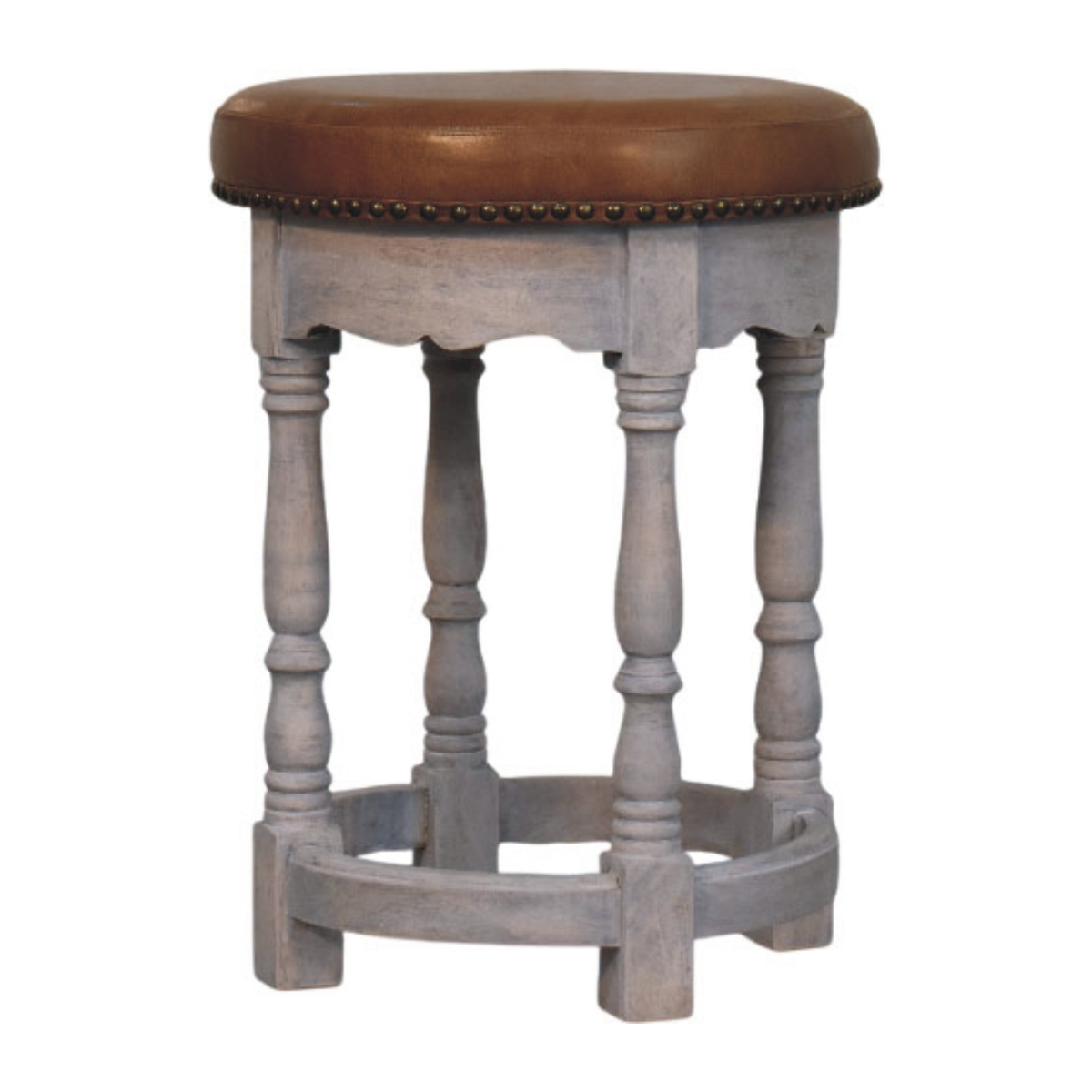 cortex-london-windsor-rustic-mango-wood-leather-stool-brown