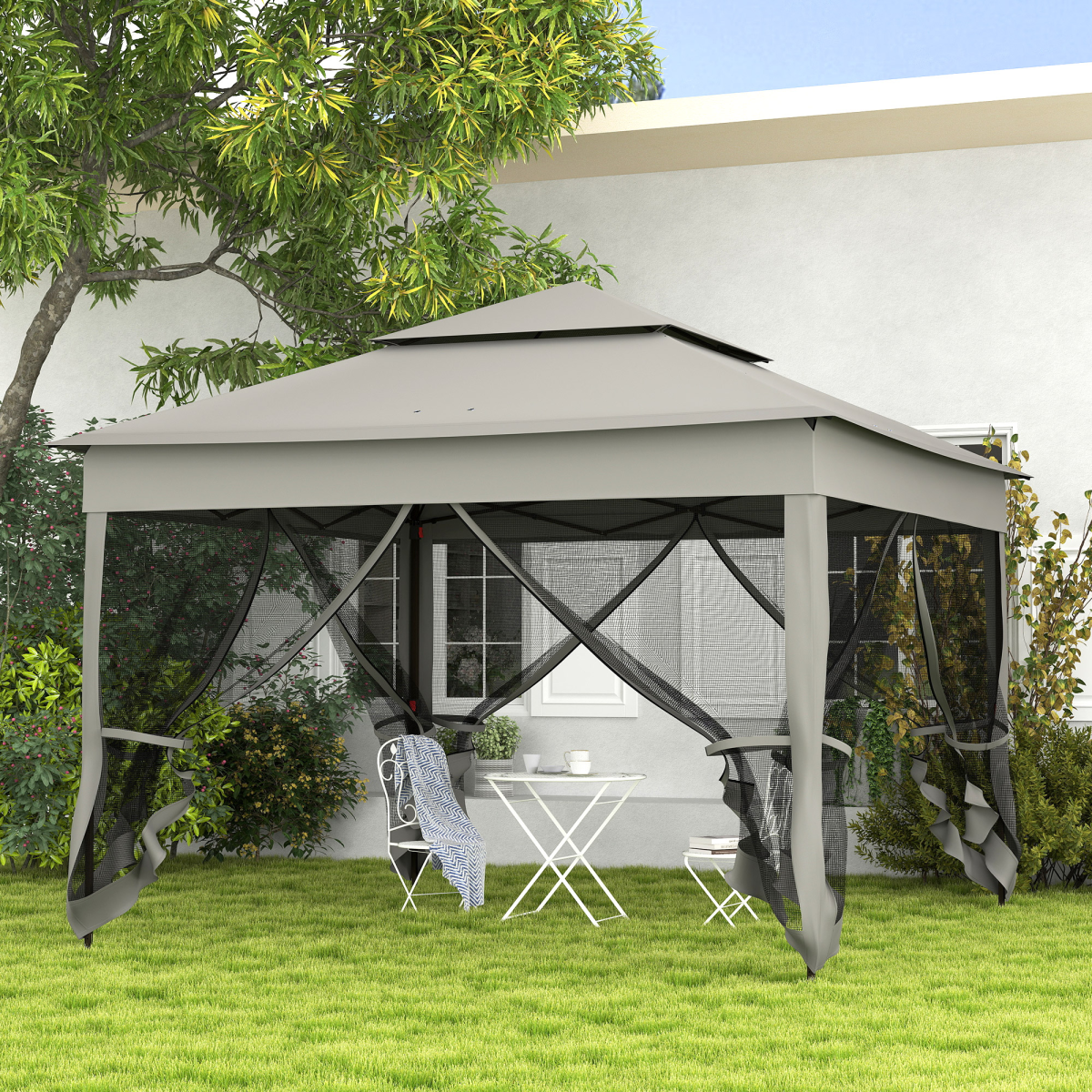 cortex-london-windsor-garden-pop-up-gazebo-folding-tent-dark-grey-brown-frame