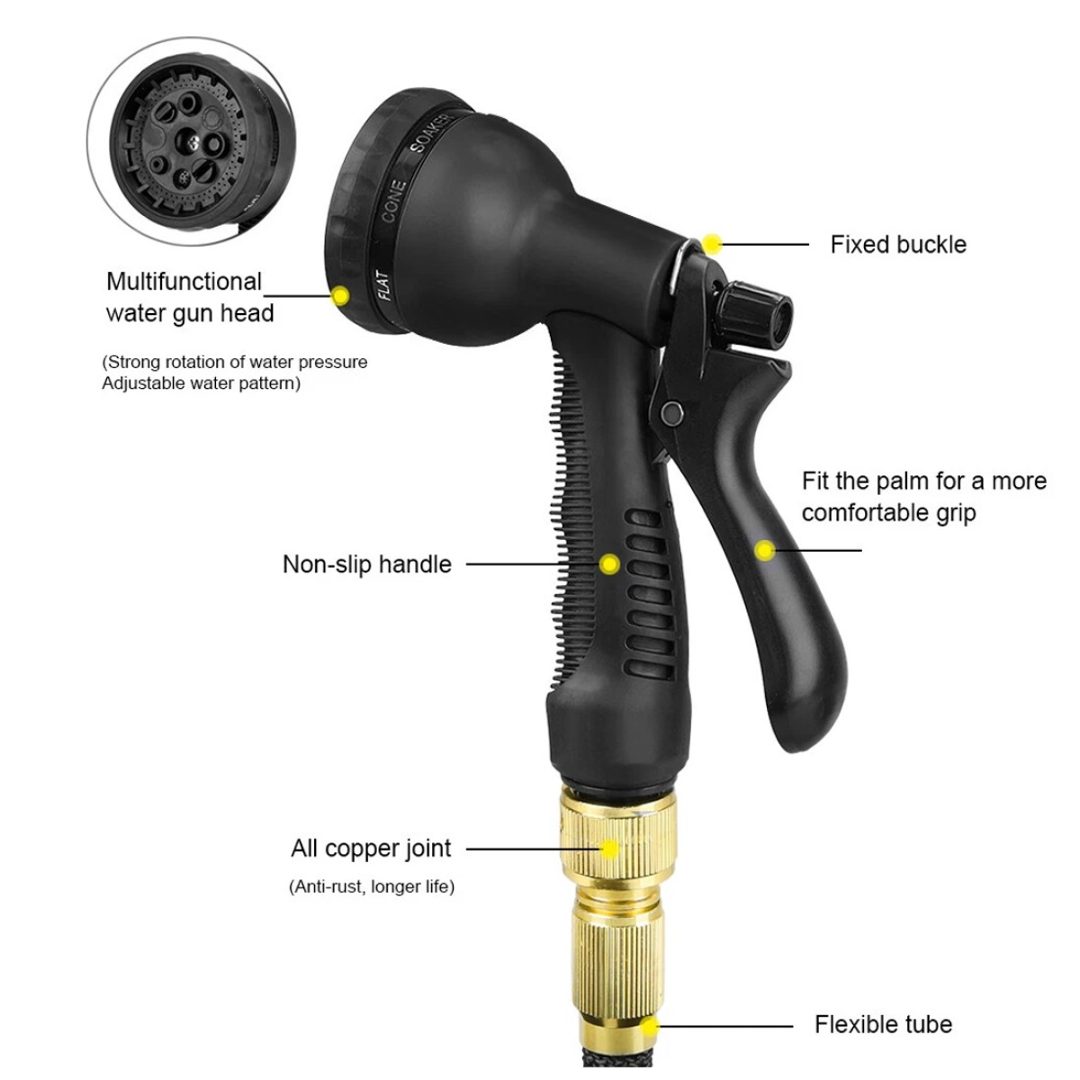 cortex-london-york-75ft-expandable-garden-hose-spray-gun-black