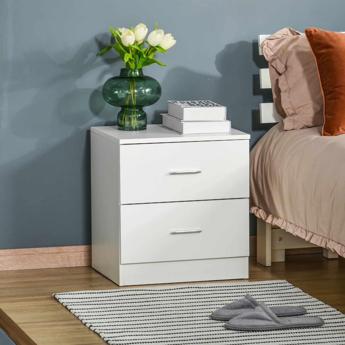 cortex-london-york-white-bedside-table-two-drawers