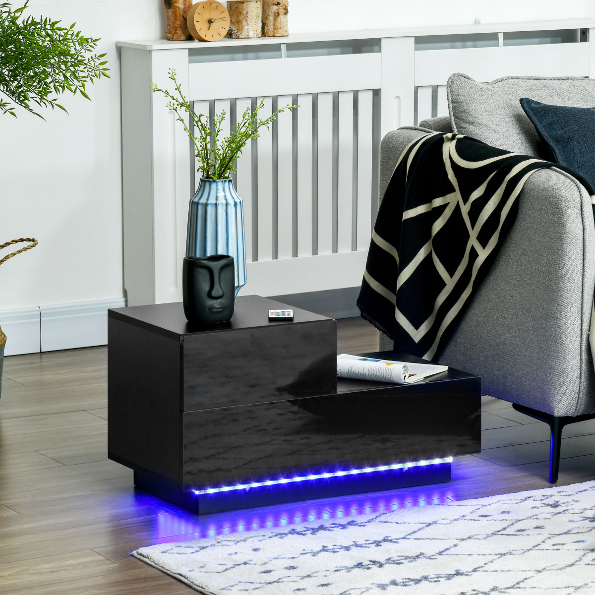 cortex-london-westminster-black-led-bedside-table-two-drawers