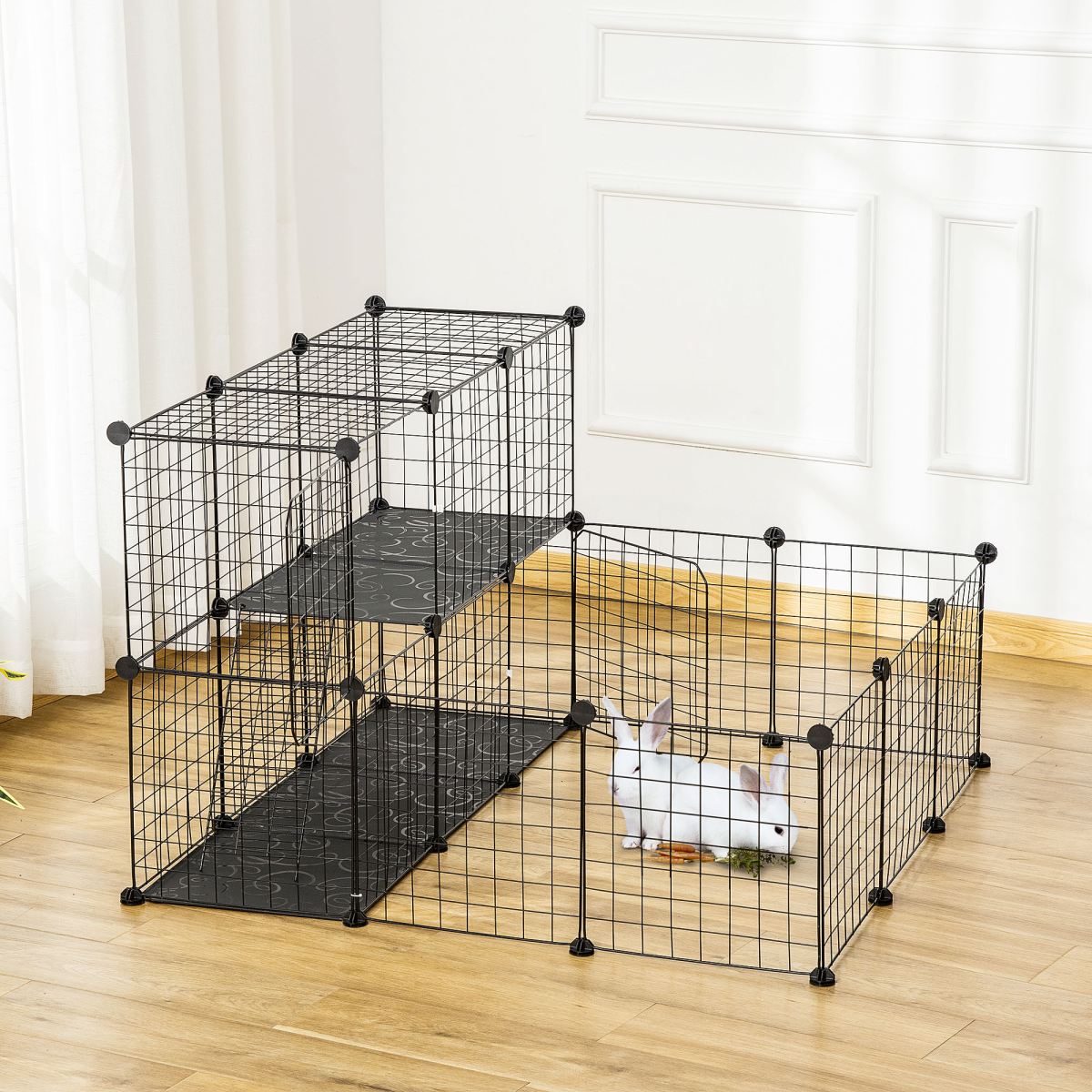 cortex-london-york-diy-small-animal-playpen-cage-black