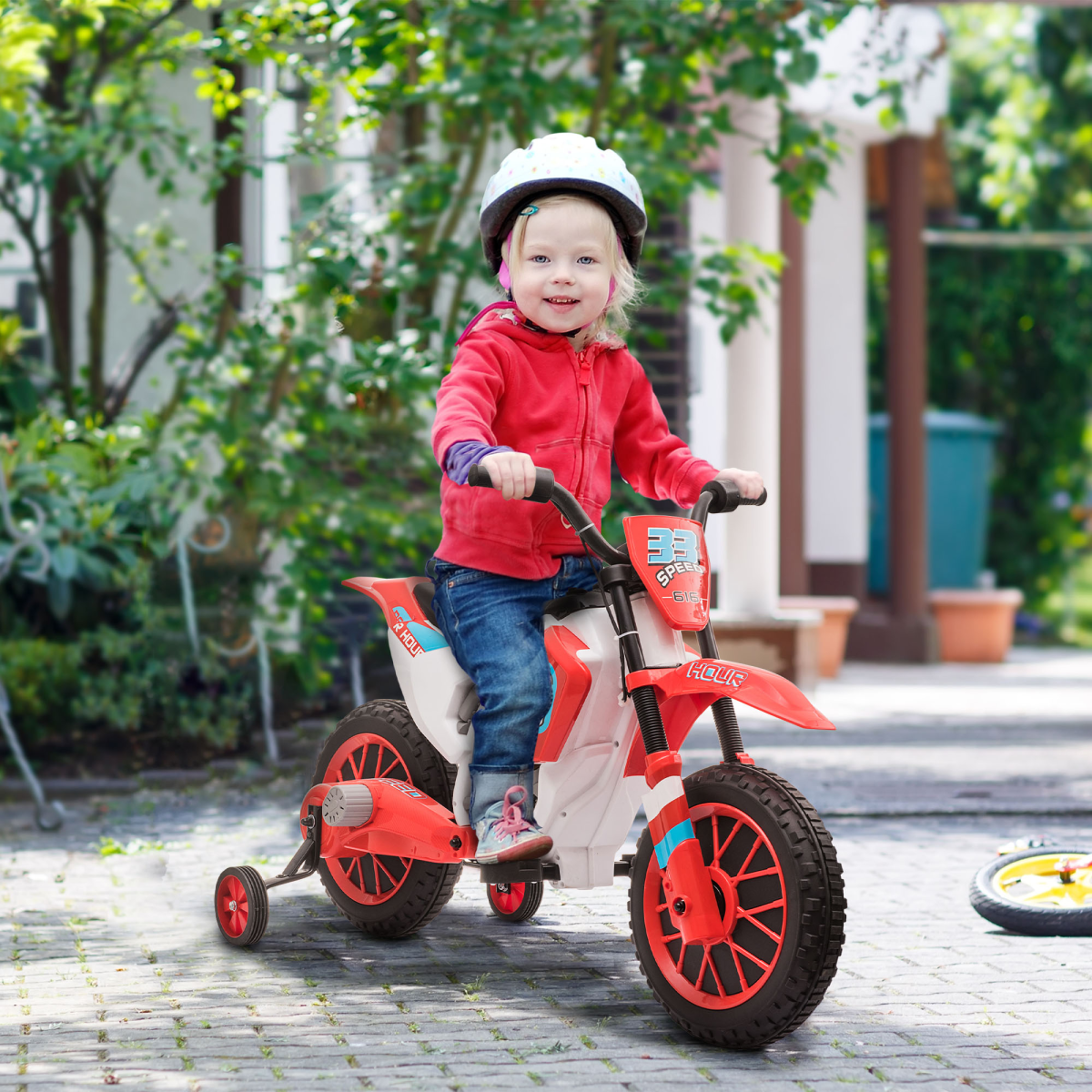 cortex-london-windsor-red-kids-electric-motorbike-ride-on-training-wheels