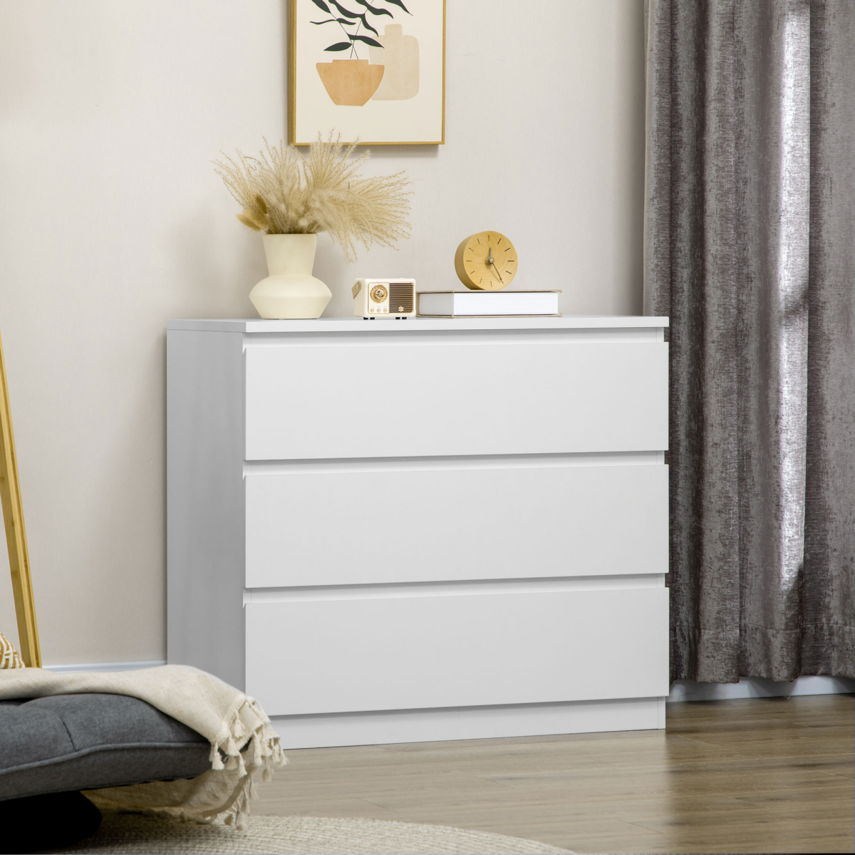 cortex-london-york-white-three-drawer-chest-of-drawers-bedroom-storage