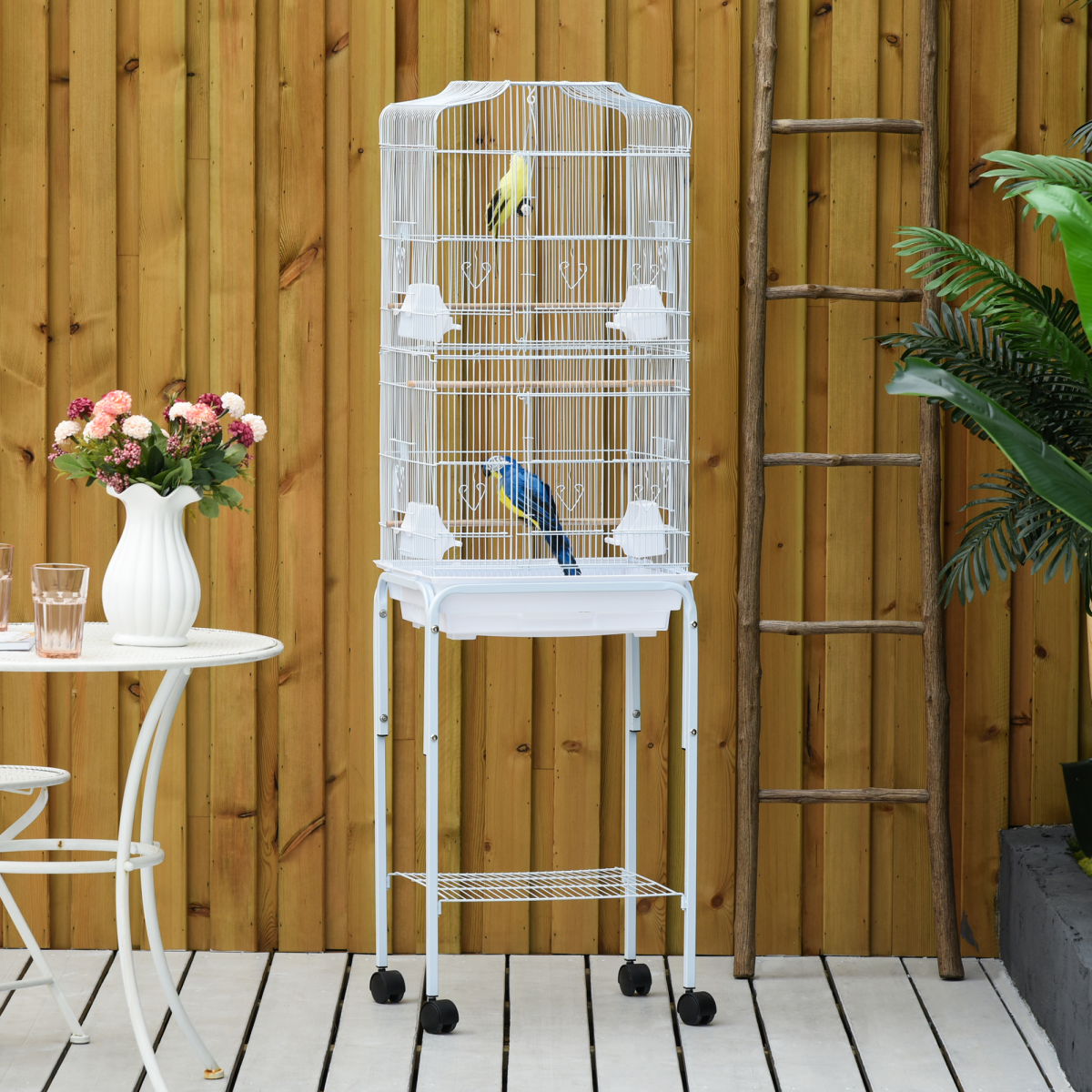 cortex-london-windsor-white-bird-cage-with-stand-for-budgie-finch-canary-parakeet