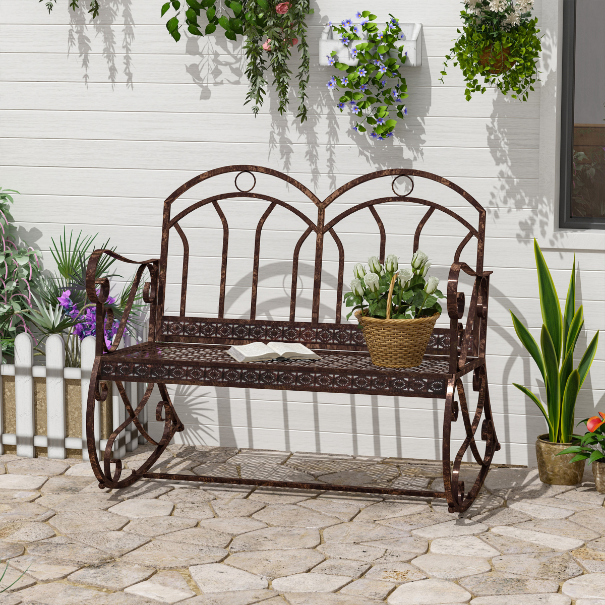 cortex-london-windsor-bronze-metal-rocking-garden-loveseat-bench