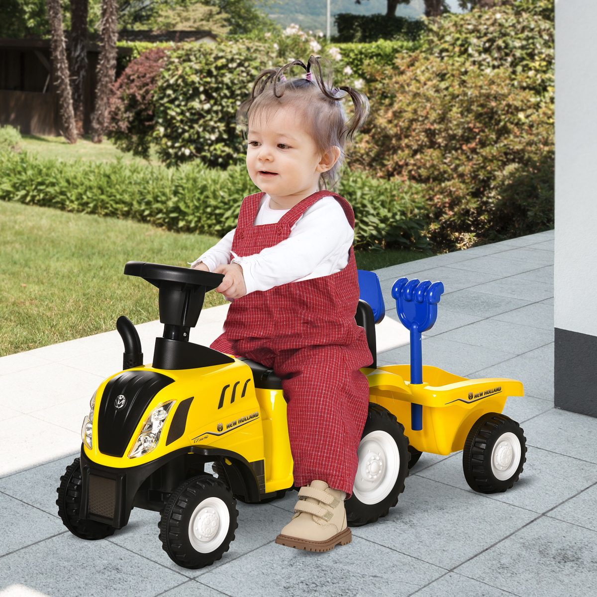 cortex-london-yorkshire-tractor-toddler-walker-ride-on-yellow-homcom