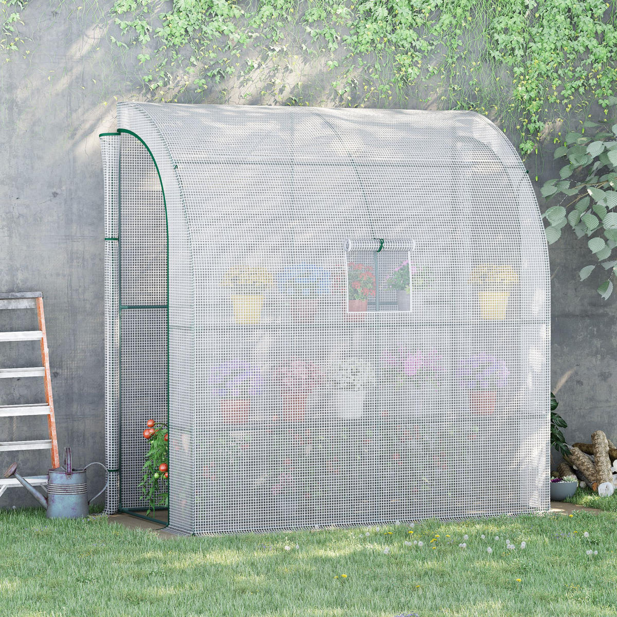 cortex-london-windsor-walk-in-lean-to-greenhouse-four-shelves-white