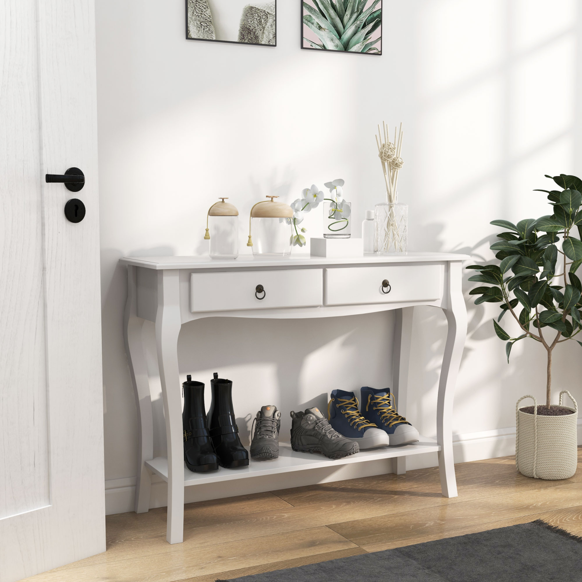 cortex-london-kensington-ivory-white-console-table-2-drawers-mdf-pine-wood