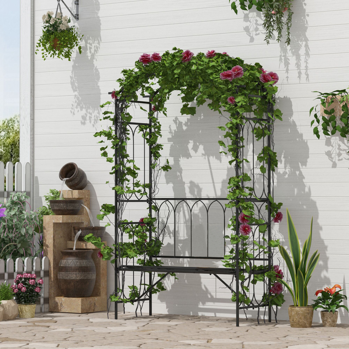 cortex-london-windsor-garden-arbour-bench-climbing-trellis-black-metal