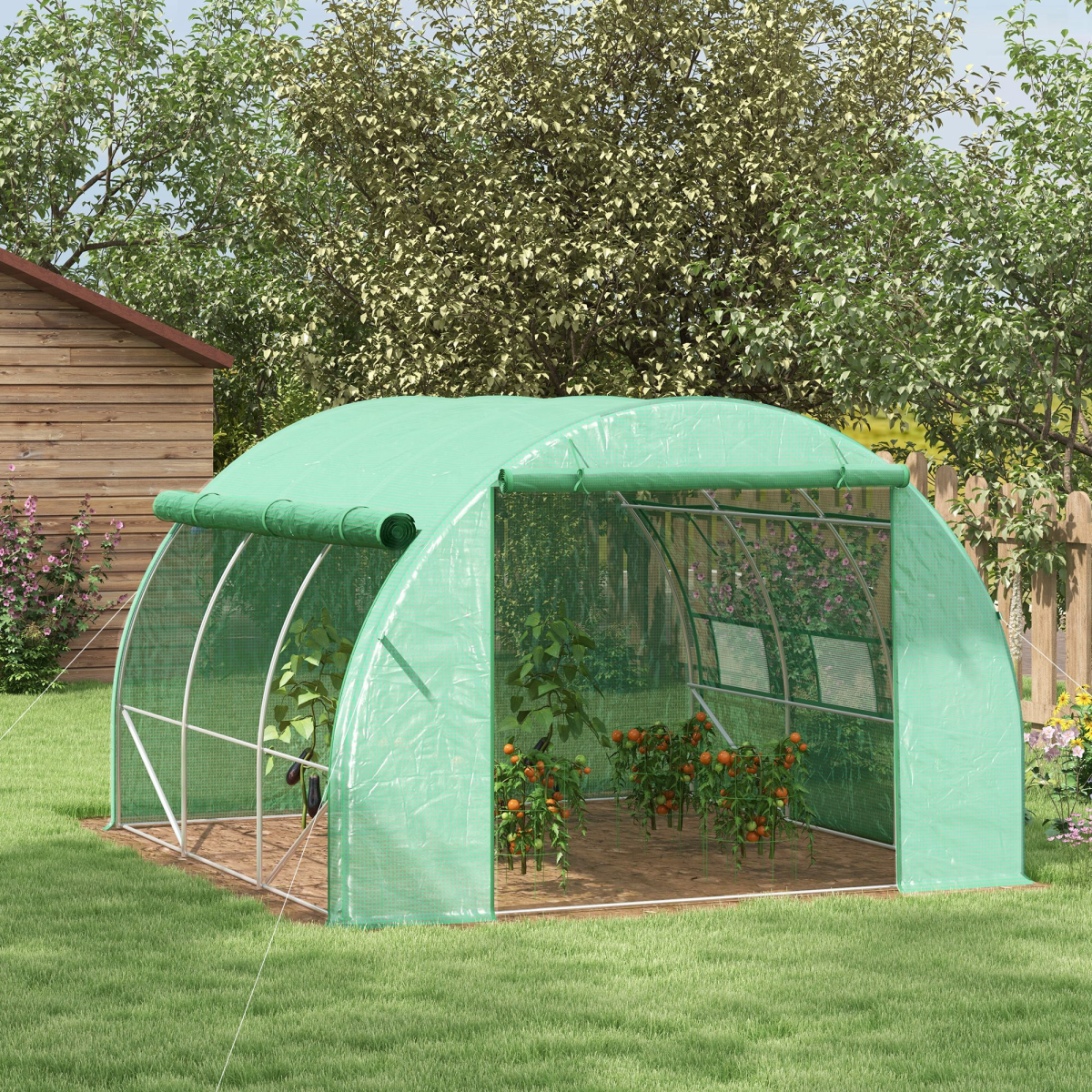 cortex-london-windsor-green-polytunnel-greenhouse-steel-frame