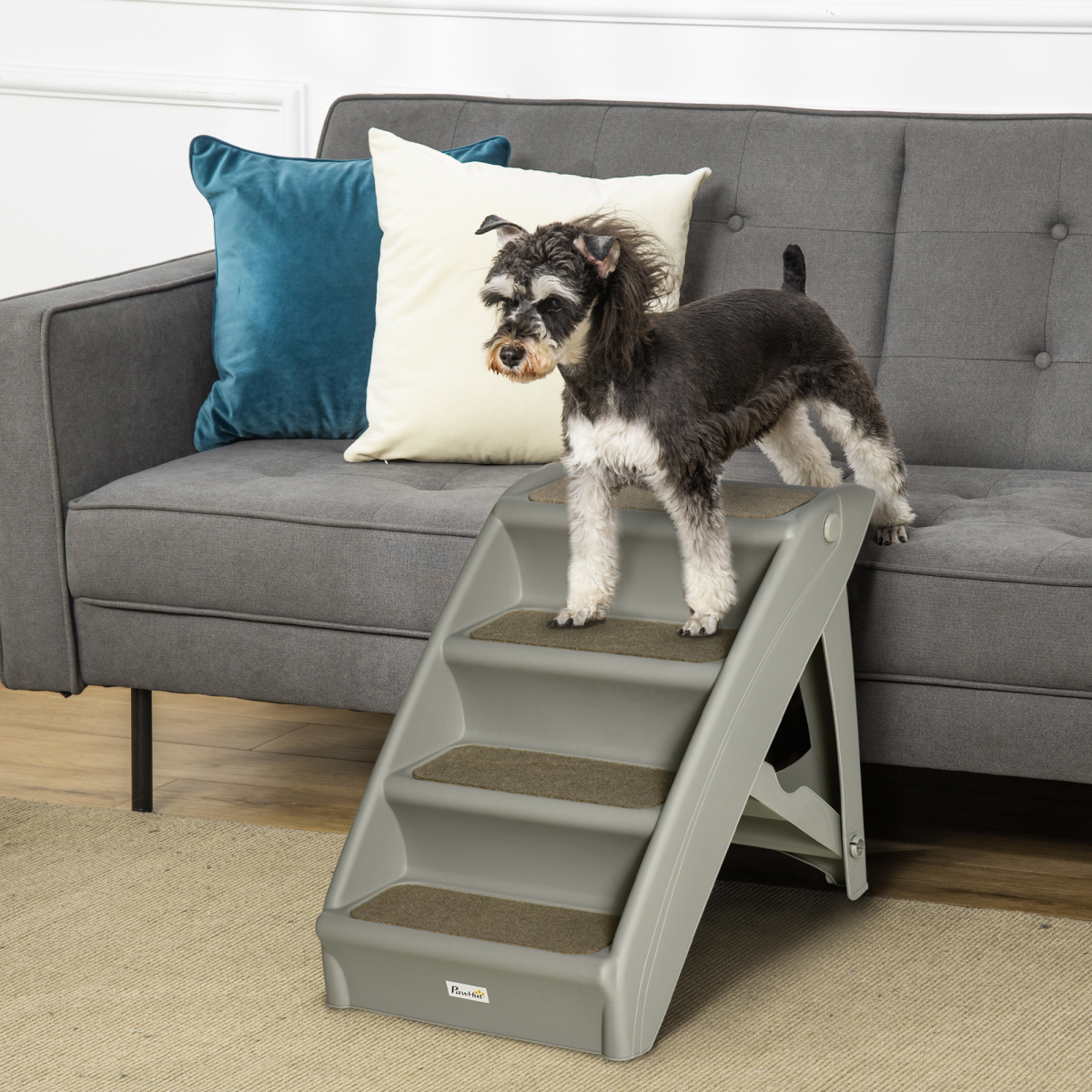 cortex-london-york-portable-dog-steps-grey-for-small-and-miniature-dogs