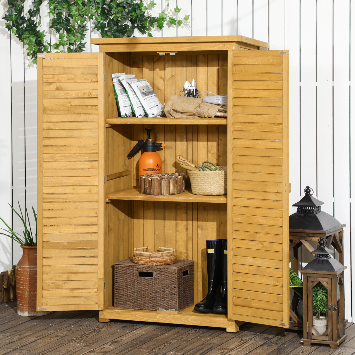 cortex-london-windsor-fir-wood-garden-storage-shed-cabinet-three-shelves