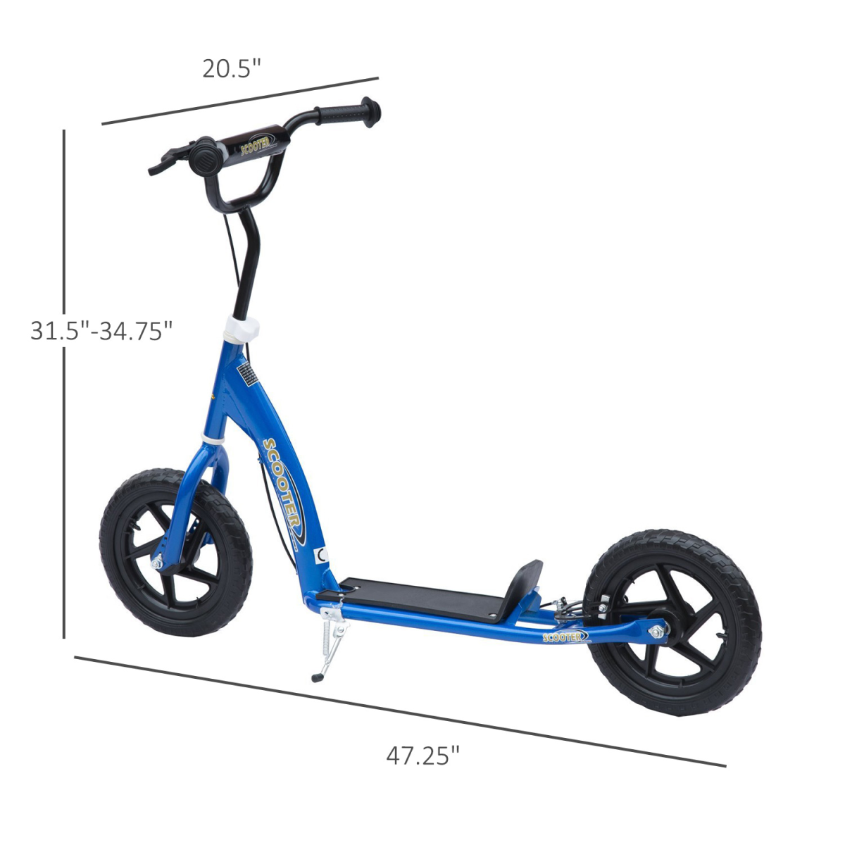 cortex-london-windsor-blue-kids-scooter-adjustable-handlebars-rear-brake