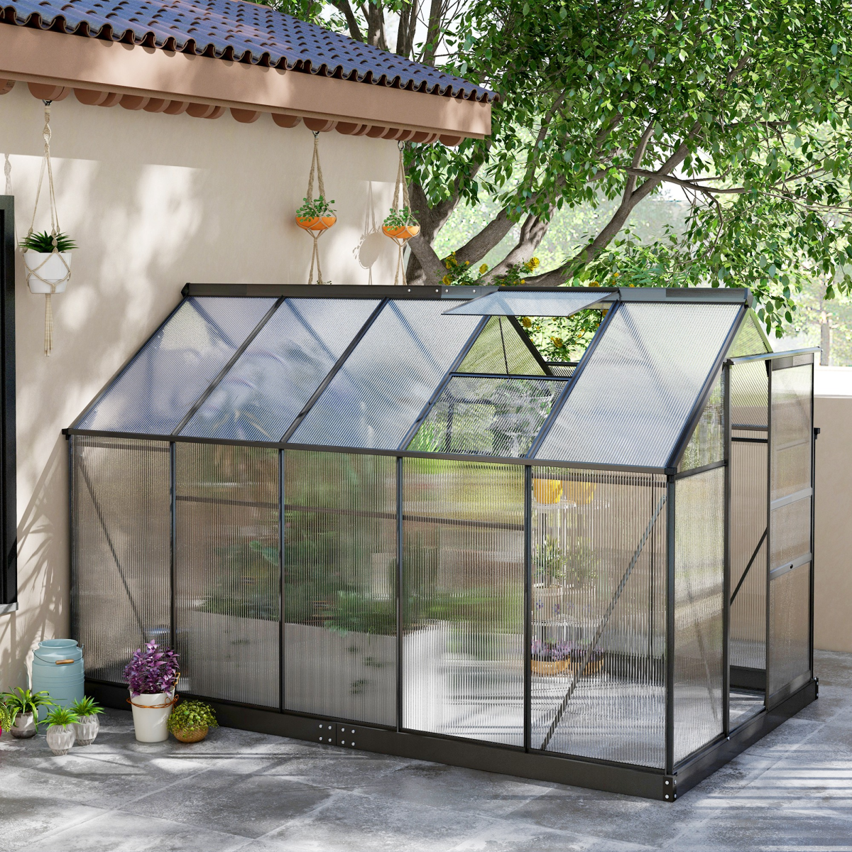 cortex-london-windsor-aluminium-polycarbonate-garden-greenhouse-6-x-10ft